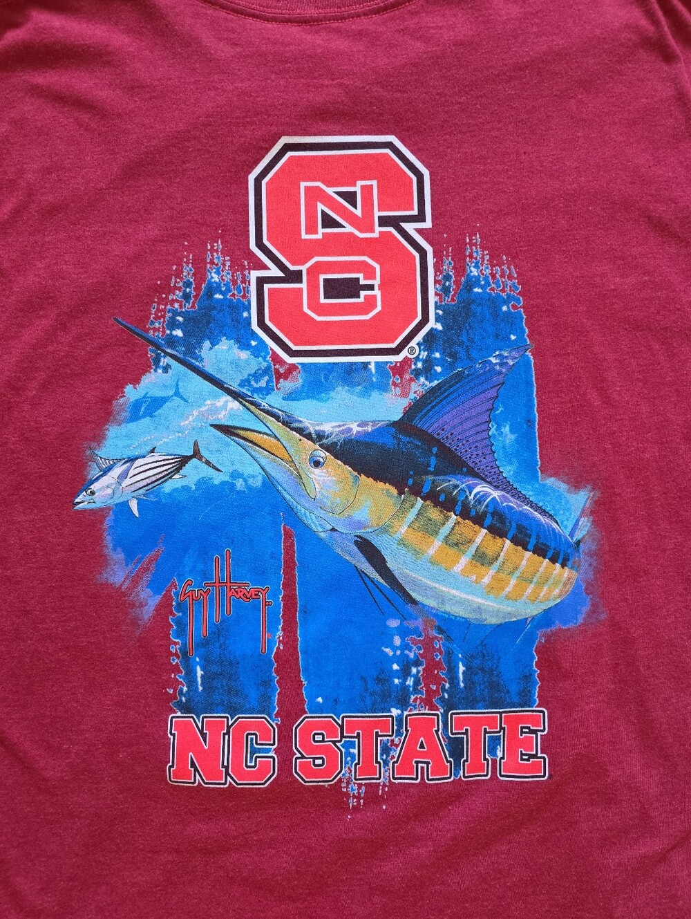 Guy Harvey - NC State Wolfpack Marlin T-Shirt - XXL - Red